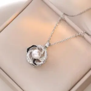 X0489 Black Rotating Necklace