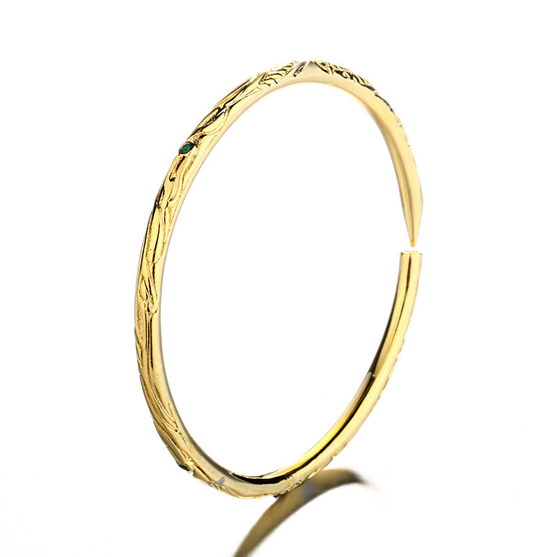 Wholesale Nezha's Magic Child Qiankun Circle Bracelet Men's and Women's Same Style Couple Gold-Plated Bracelet Retro Children's Jewelry