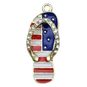 1 American Independence Day Flag Left Flip-Flop 32x12mm-3.2g-19067