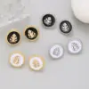 Wholesale Leaves Stud Earrings For Women With Copper Posts Electroplated And Zircon Inlay