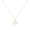 Wholesale Asymmetrical Shell Necklace For Women Featuring Copper Pendant With Electroplated Gold Plating