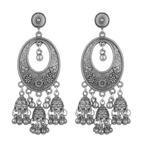 Wholesale Fashionable Retro Bohemian Bell Tassel Earrings Style Travel Souvenir Ear Jewelry
