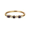 Wholesale Gradient Color Blue White Zircon Ring For Women Fashionable Personality Creative Index Finger Ring Light Luxury European Style