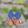 Wholesale Retro White Wood Water Droplets Drop Earrings For Women With 304 Stainless Steel Ear Pins Featuring Print Design
