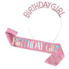 Wholesale BIRTHDAY GIRL BIRTHDAY Hairband Party BIRTHDAY Party Glitter Colorful Shoulder Belt Ceremony Belt Crown