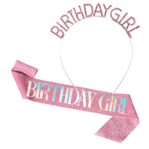 Wholesale BIRTHDAY GIRL BIRTHDAY Hairband Party BIRTHDAY Party Glitter Colorful Shoulder Belt Ceremony Belt Crown