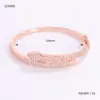 Wholesale Electroplated Copper Snake Pattern Bangle For Women With Zircon Inlay And Water Plating Process
