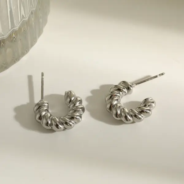 oly-2675852c79d7aa5583205770281d96e8 Wholesale Three-dimensional Irregular Stud Earrings In 304 Stainless Steel With 18K Real Gold PVD Coating And 0.03µm Thickness
