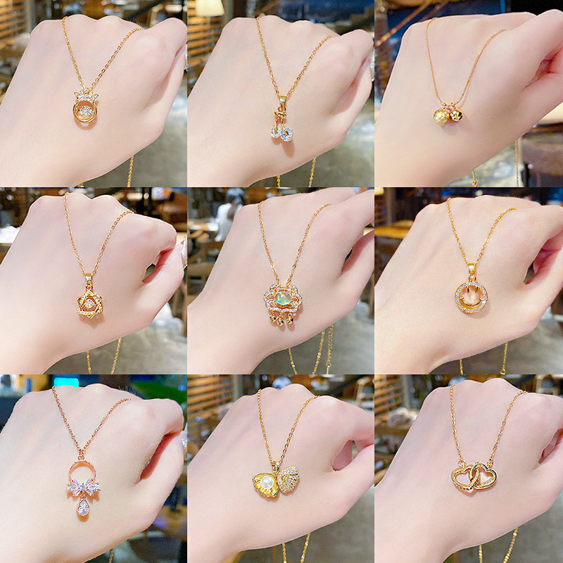 Wholesale Titanium steel necklace, colorfast choker pendant, collarbone chain