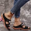 Wholesale women’s summer women’s wedge heel large size platform sandals slippers