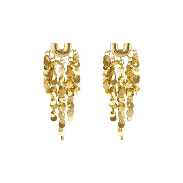 oly-26b53062946ee98c1d4558f25310cc1d Wholesale fashion temperament tassel sequins heavy earrings atmosphere high sense cold wind metal hair accessories