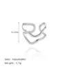 Wholesale Vacuum Plating Real Gold Plated 18K Gold Solid Color 304 Stainless Steel IG Style Simple Style Waterproof Non Tarnish Open Rings