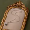 Wholesale Jewelry IG Style Casual Simple Style Heart Shape Knot 304 Stainless Steel Resin Handmade Polishing Inlay Cable Chain Necklace