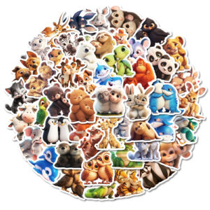 Wholesale 50 warm small animal graffiti stickers all kinds of small animal to touch creative waterproof stickers foreign trade