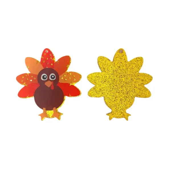 oly-26c2cd242767a7c1080a36e6eeaab98e Wholesale Thanksgiving Acrylic Turkey Pendant Earrings Necklace Keychain Single-Sided Glitter Powder Creative DIY Accessories