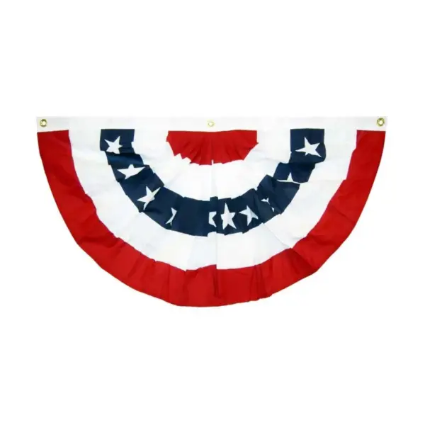 oly-26ce17588a70775f4b0dffe021114ebf Wholesale 4th Of July Independence Day Decorations Foldable Semi-Circular Flag Outdoor Courtyard Arrangement Fan-Shaped Polyester Simple