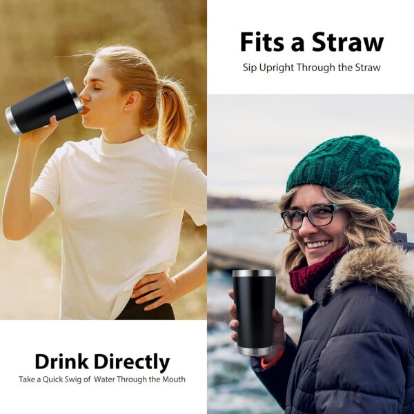 Wholesale  Car Cup Car Large Capacity Ice Cup Double Vacuum Stainless Steel Beer Straw Thermos Cup