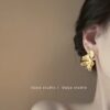 oly-26e1d0662da559983a213bf51ccd0c79 Wholesale Immersive Night Super Fairy French Retro Color Zircon Metal Flower Earrings Light Luxury High-end Niche Temperament