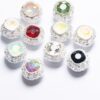 Wholesale Alloy Crystal Western Princess Series Straight Hole Multi-color Optional Aperture 2.0mm Diy Mobile Phone Chain Bag Chain Pen