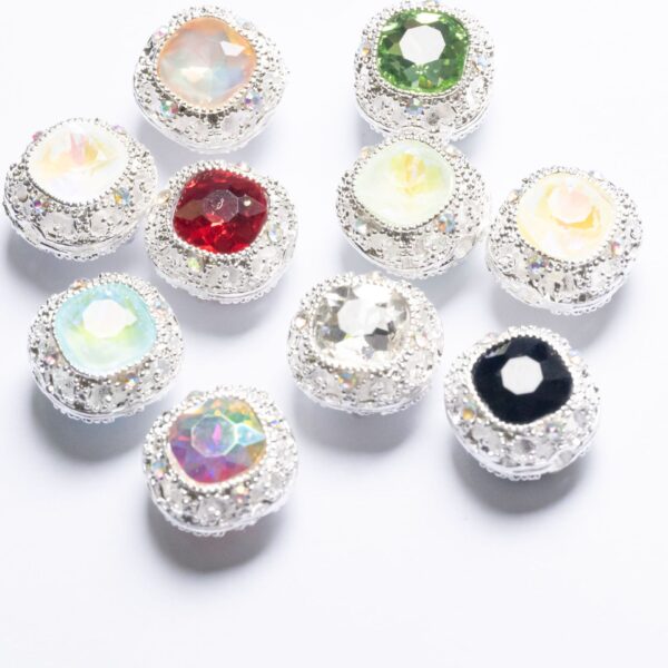 Wholesale Alloy Crystal Western Princess Series Straight Hole Multi-color Optional Aperture 2.0mm Diy Mobile Phone Chain Bag Chain Pen