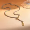 Wholesale Asymmetrical Irregular Necklace For Women In 304 Stainless Steel With 18K Real Gold Plated PVD Coated Finish And Twisted Chain