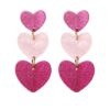 oly-2703dd9378e6aae6a800fdae2c2d7fa7 Wholesale color matching Valentine's Day acrylic love earrings simple pendant texture dopamine earrings