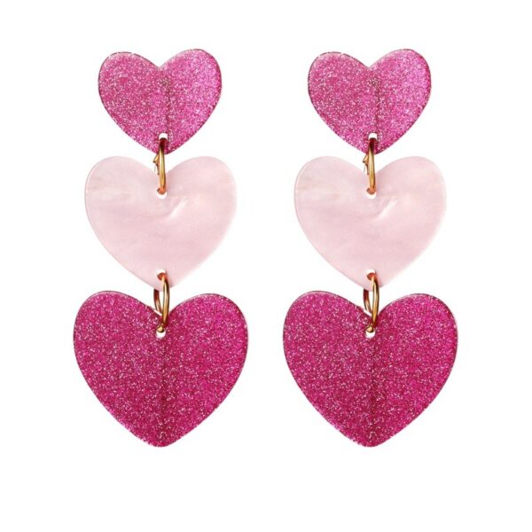 oly-2703dd9378e6aae6a800fdae2c2d7fa7 Wholesale color matching Valentine's Day acrylic love earrings simple pendant texture dopamine earrings