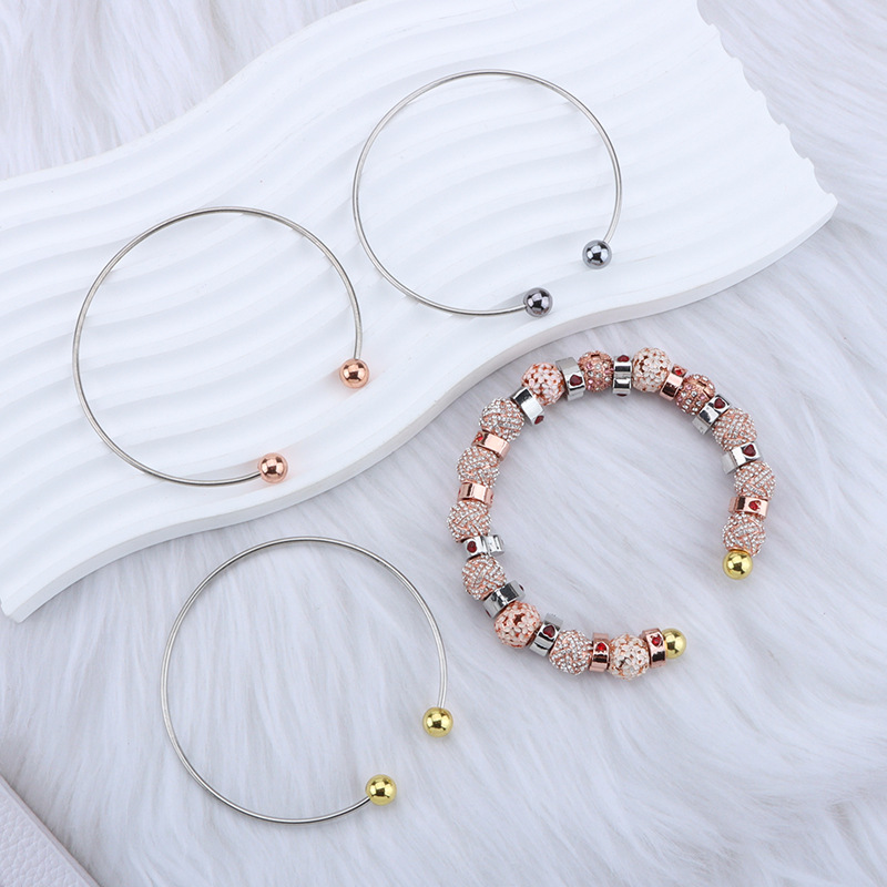 Wholesale DIY Beaded Bracelet Unlimited Creative Couple Handstring Beaded Round Head Bracelet Bracelet Cross-border Amazon in stock Hair