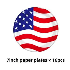 7inch Independence Day Paper Plate