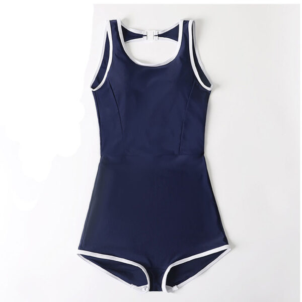 Wholesale ins South Korea one-piece swimsuit women's small chest retro slimming belly covering boxer conservative spring swimming suit