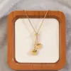 Wholesale 18K Gold Plated 304 Stainless Steel Vacuum Electroplating (In Furnace) Heart-Shaped Three-Dimensional Box Chain/Square Pearl Chain Jewelry Set Suitable For Women To Wear On Daily Dates Or