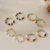 Wholesale 1 Pair Elegant Cute Sweet Round Enamel Plating Copper 18K Gold Plated Earrings