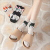 oly-276fde802787da8711a049bfed7450a9 Wholesale 5 Pairs of Spring and Autumn Socks Women's Mid-length Socks Summer Cartoon Stockings Ass Kitty Japanese Style Cute Love Cotton Socks