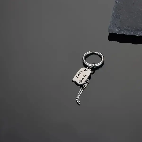 Wholesale Elegant For Letter Tassel Drop Earrings For Women In Titanium Steel