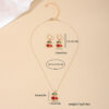 oly-277ee8806a624f41b216f8da0fc54acf Wholesale 3 Piece Set Summer Sweet Cute Metal Exquisite Red Cherry Women Necklace Earrings Jewelry Suitable for Daily Gifts