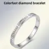 Wholesale Waterproof Non Tarnish Titanium Steel Shell Bangle For Women In Steel Color With Real Gold Plated And Zircon Inlay