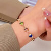 Wholesale Color Love Bracelet Necklace Personalized Alloy Heart-shaped Dopamine Bracelet