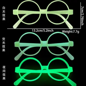 Light Green Round Frame / Glow-in-the-Dark Glasses Frame
