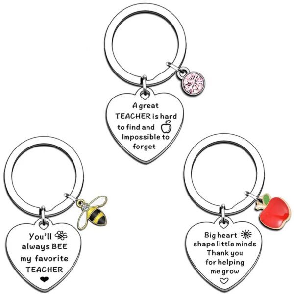 oly-27b15fc087ef3a34322cc6daed6f1e6c Wholesale Lady teacher gift teacher thanks gift Valentine's Day Christmas teacher gift metal Apple Keychain