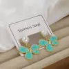 Wholesale Starfish Flower 304 Stainless Steel Marine Style Simple Style Drop Earrings