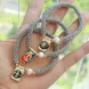 Wholesale Women’s Cross Pearl Bracelet With Beaded Chain, Copper Base, 18K Real Gold Plated And PVD Coated Finish