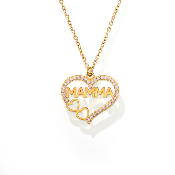 oly-27ddec20bf33d33fe0e23c0e4cefb87f Wholesale Sugar Double Layer Dopamine Natural Stone Heart-Shaped Letter Clavicle Necklace Light Luxury Stainless Steel Jewelry