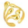 Wholesale Ion Plating (IP) Real Gold Plated 18K Gold Geometric 304 Stainless Steel Simple Style Waterproof Non Tarnish Open Rings