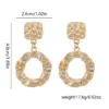 Wholesale Gold Rhombus Drop Earrings For Women In Zinc Alloy