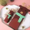 Wholesale Colorful Christmas Gift Packaging Cards Cartoon Design Elegant Set Beautifully Crafted Holiday Candy Wrapping Cards