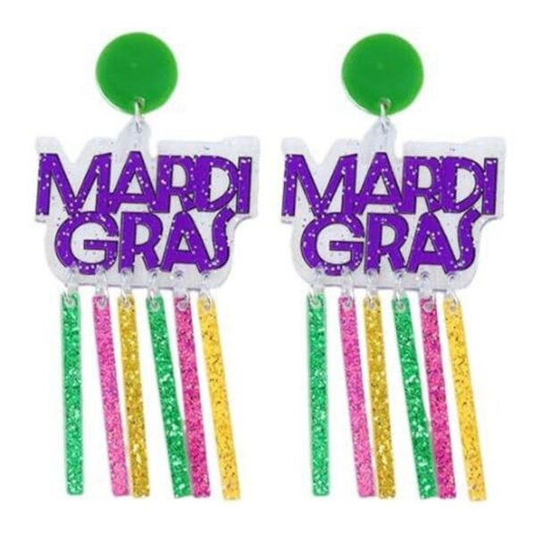 Wholesale Carnival Earrings Earrings Earrings Bohemian Style Drop-Shaped Simple Distinctive Acrylic Tassel Earrings for Women