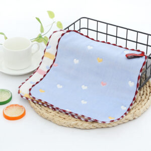 Blue Heart / 25*25 square towel