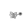 Wholesale 1 Piece Ear Cartilage Rings & Studs Vintage Style French Style Simple Style Star Moon Butterfly 316L Stainless Steel Copper Waterproof Non Tarnish Surgical Steel Zircon