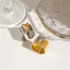 Wholesale 304 Stainless Steel Sun Moon Heart Shape PVD Coated 18K Real Gold Plated Simple Style Classic Style Waterproof Non Tarnish Plating Inlay Gold Rings