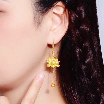 oly-282f31420548b60b47487ff4d9ebbd11 Wholesale Ancient style gold-plated lotus a perfect wedding accessory, a Valentine's Day gift for your girlfriend.